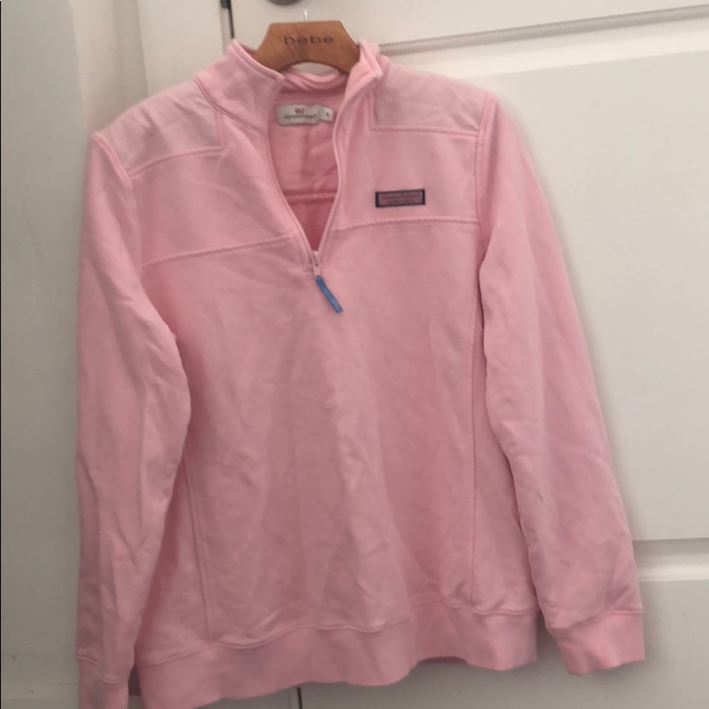 Pink vineyard vines quarter zip